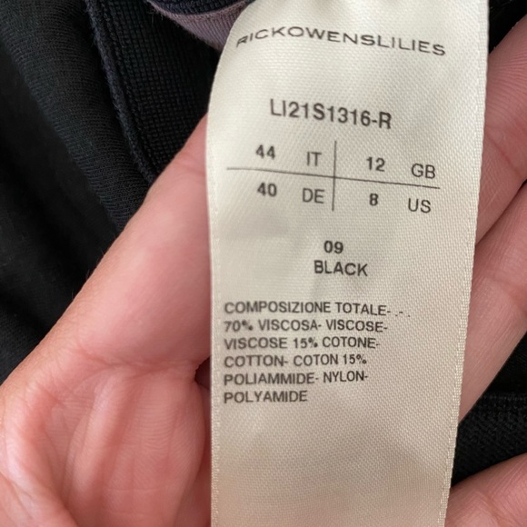 RICK OWENS Asymmetric Jersey Skirt - Picture 3 of 6